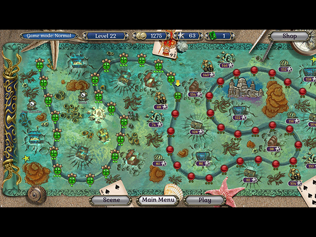 Jewel Match Solitaire: Atlantis 3 - Screenshot